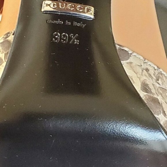 GUCCI “Lillian” Python Camel Brown Ankle Boots with Horsebit Detail;IT39.5/US8 - Picture 6 of 7